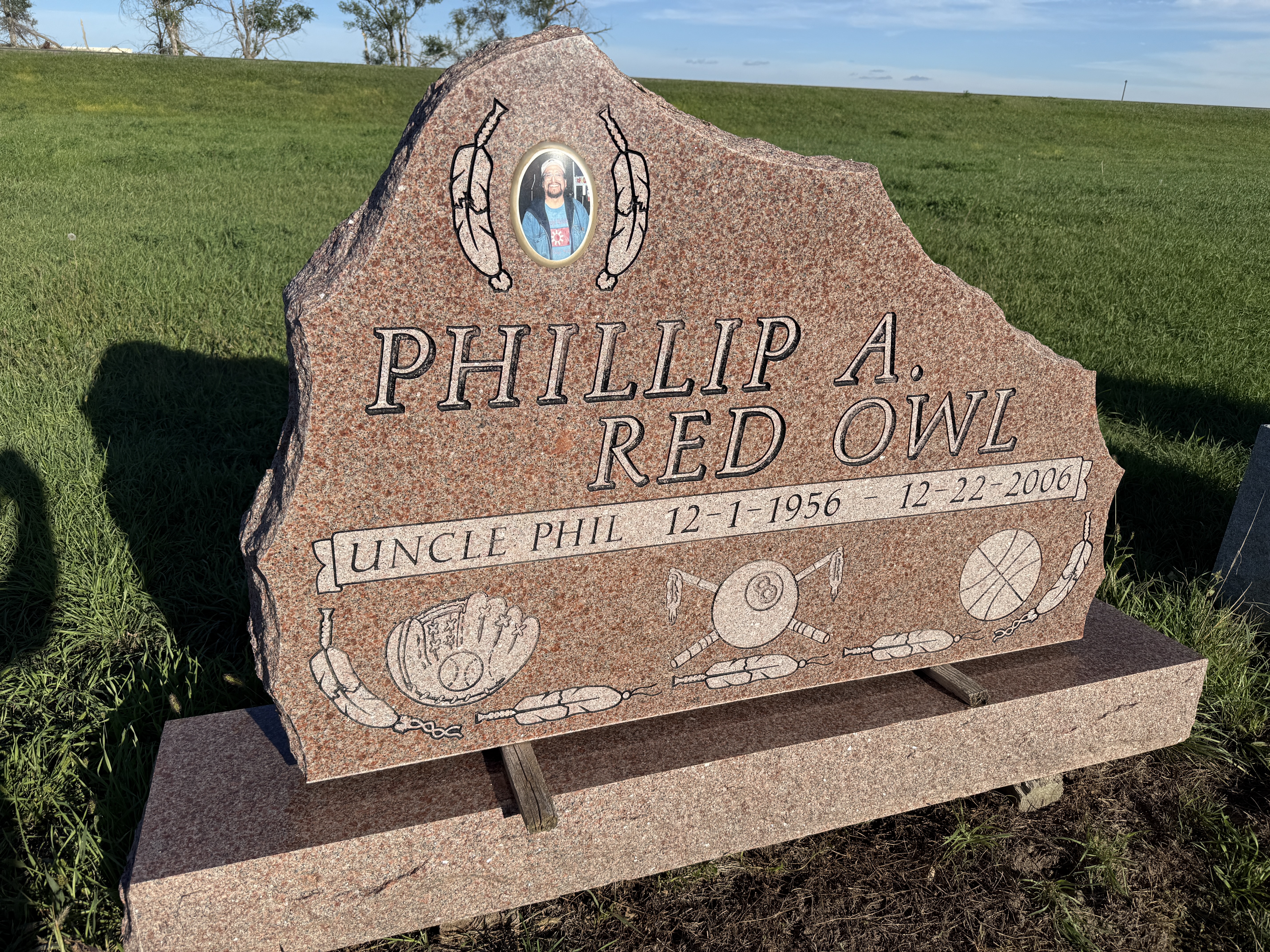 Custom granite memorial example 1