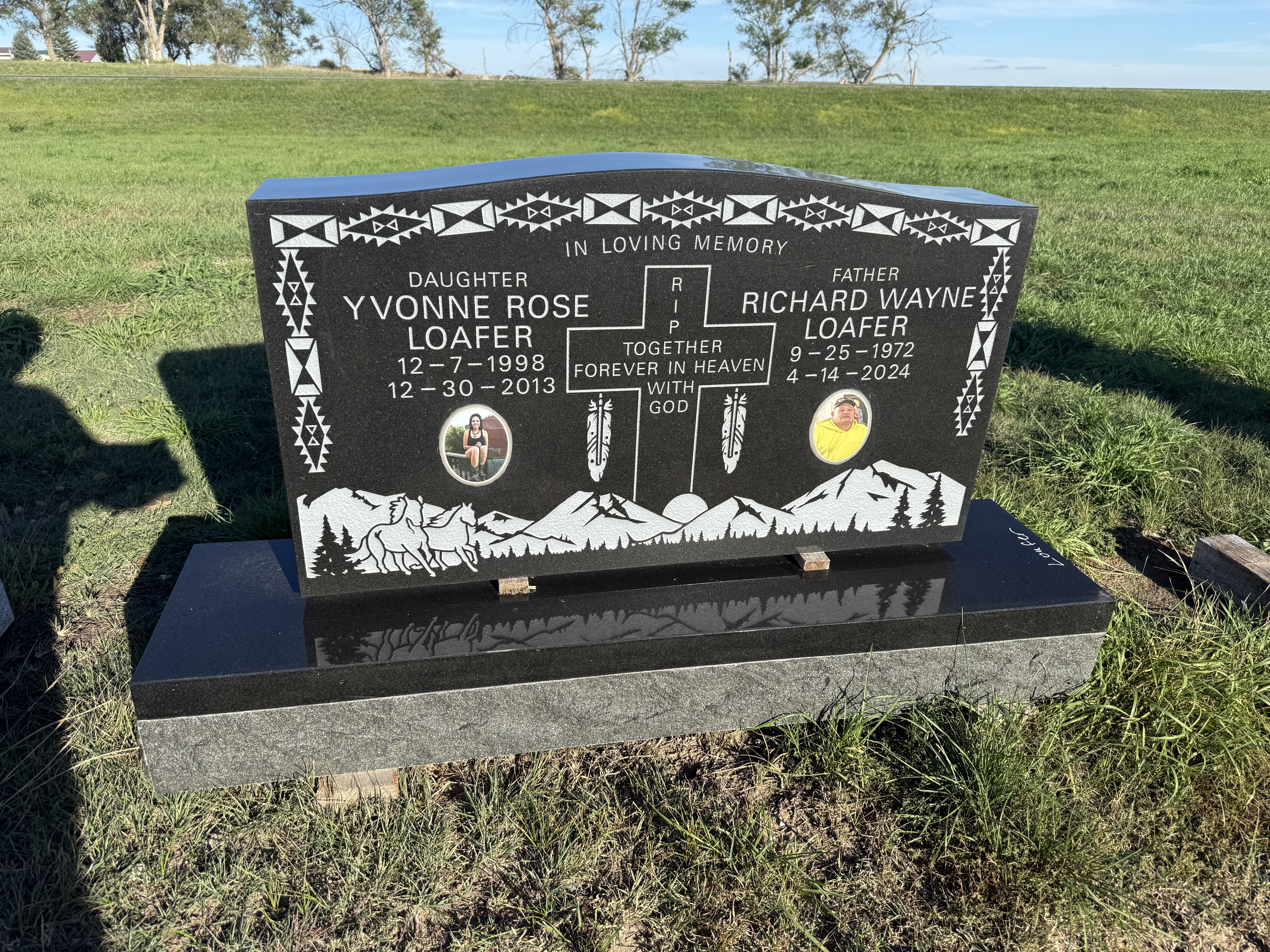 Custom granite memorial example 6